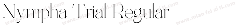 Nympha Trial Regular字体转换